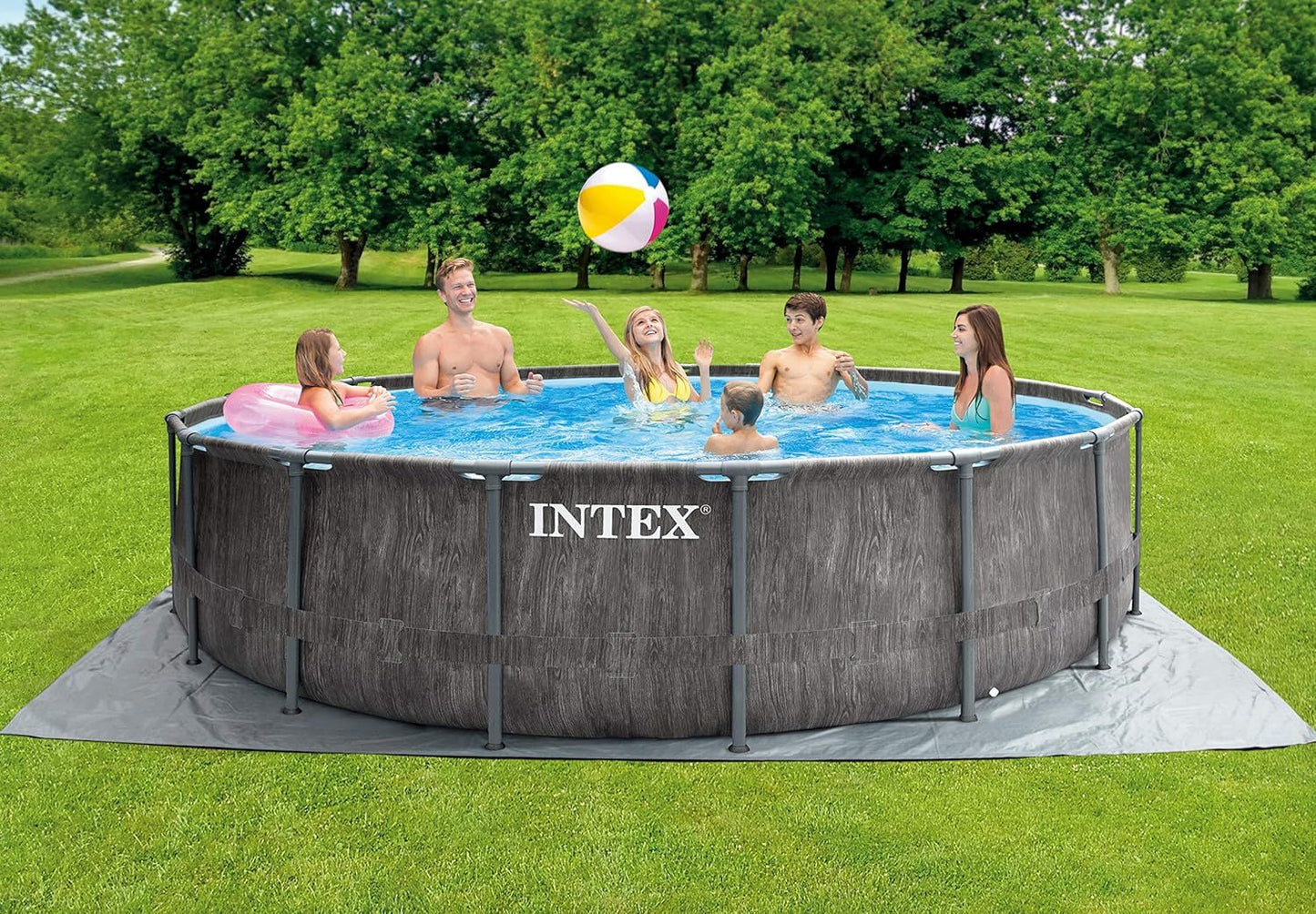 Intex Greywood Prism Round Frame Pool 4.45x1.22cm 26742