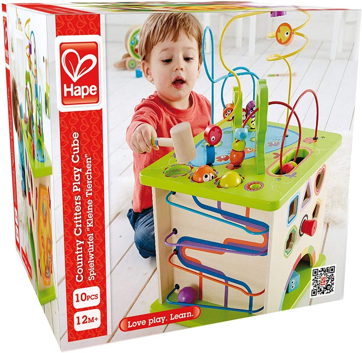 Hape Country Critters Wooden Activity Play Cube