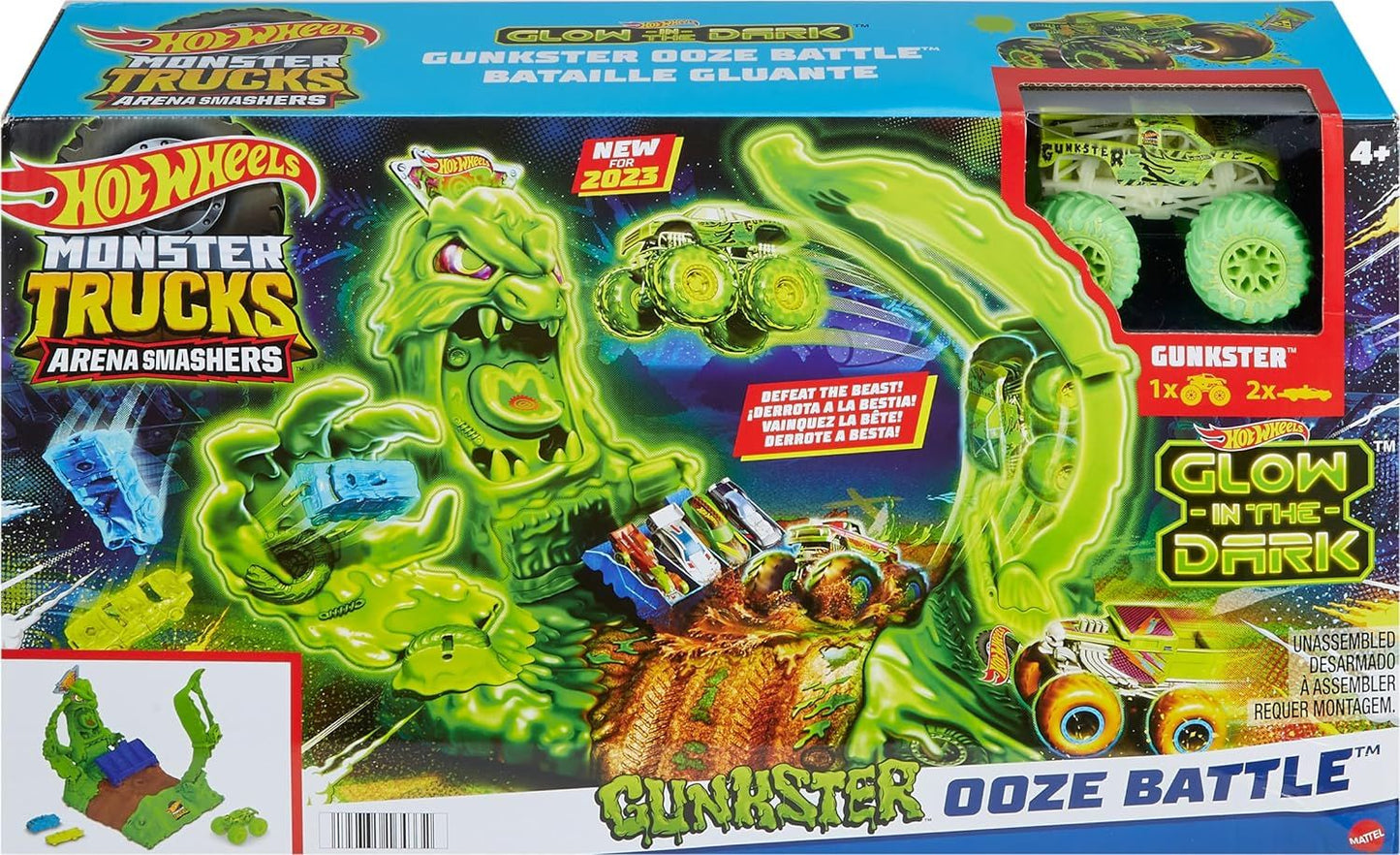 Hot Wheels Monster Trucks Arena Gunkster Ooze Battle HPN72