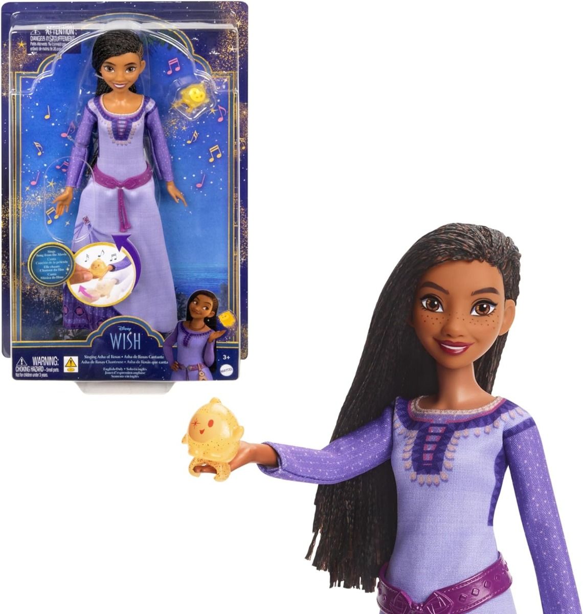 Disney Wish Fashion Singing Doll Asha HPX26