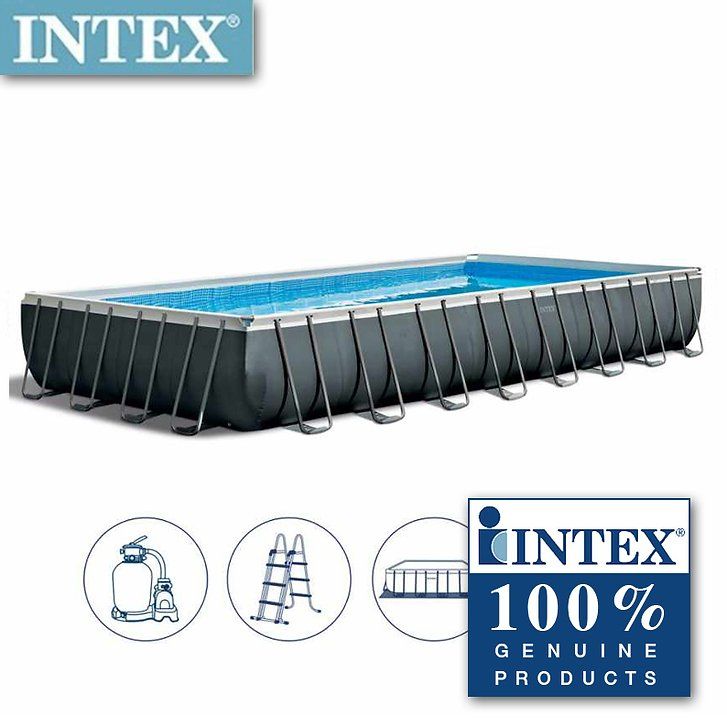 Intex Ultra Rectangular Frame Pool 32ft 9.75mx4.88mx1.32m 26374