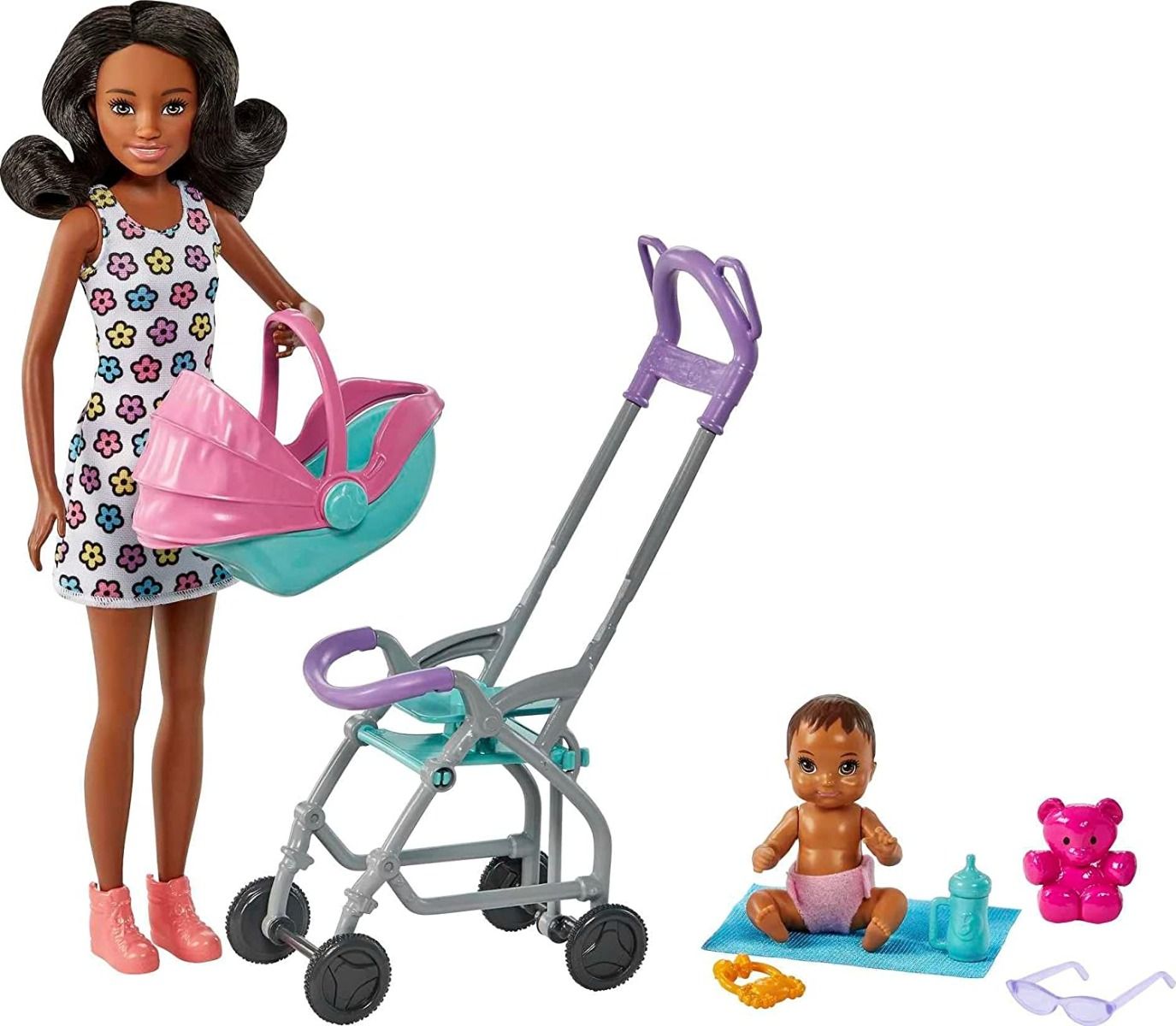 Barbie Skipper Babysitters Inc. Playset - Curly Brunette Hair FHY97/HHB68