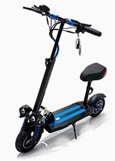 Electric Scooter With Seat 48V Blue BD700