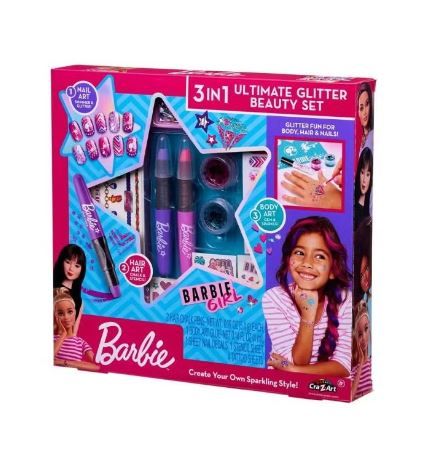 Barbie 3 in 1 Ultimate Glitter Beauty Set CA-34072