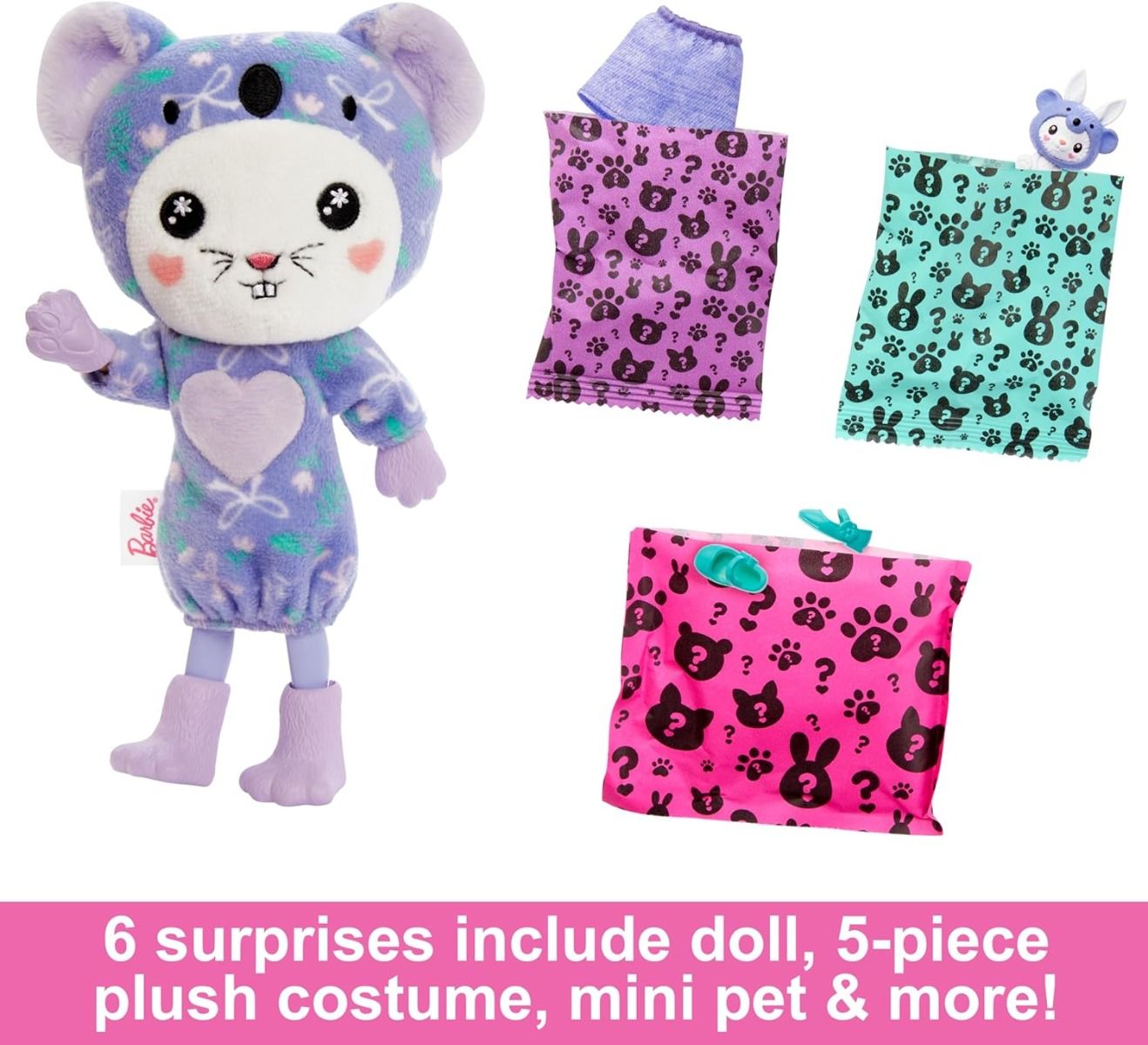 Barbie Chelsea Cutie Reveal Costume Cuties Series Bunny In Koala HRK31