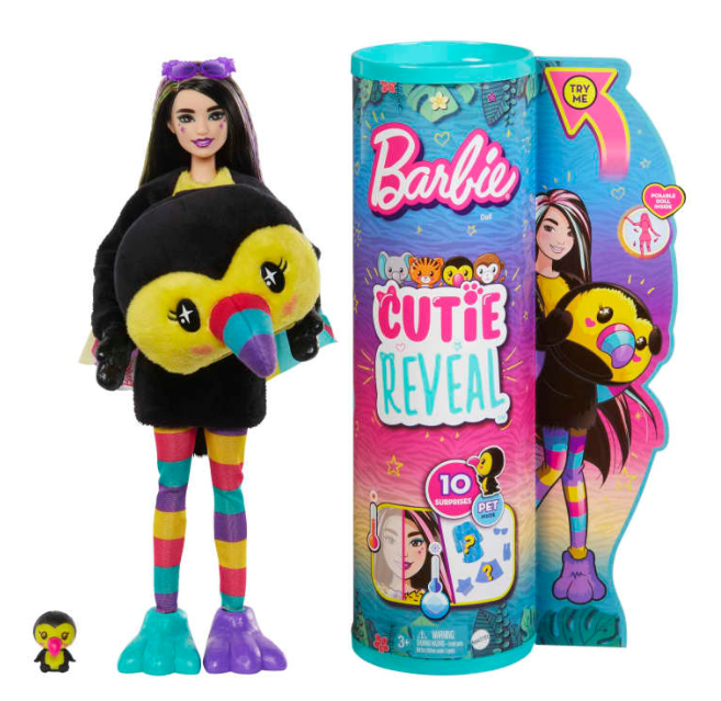 Barbie Cutie Reveal Jungle Series Toucan Doll HKR00