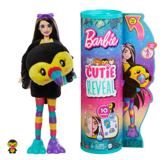 Barbie Cutie Reveal Jungle Series Toucan Doll HKR00