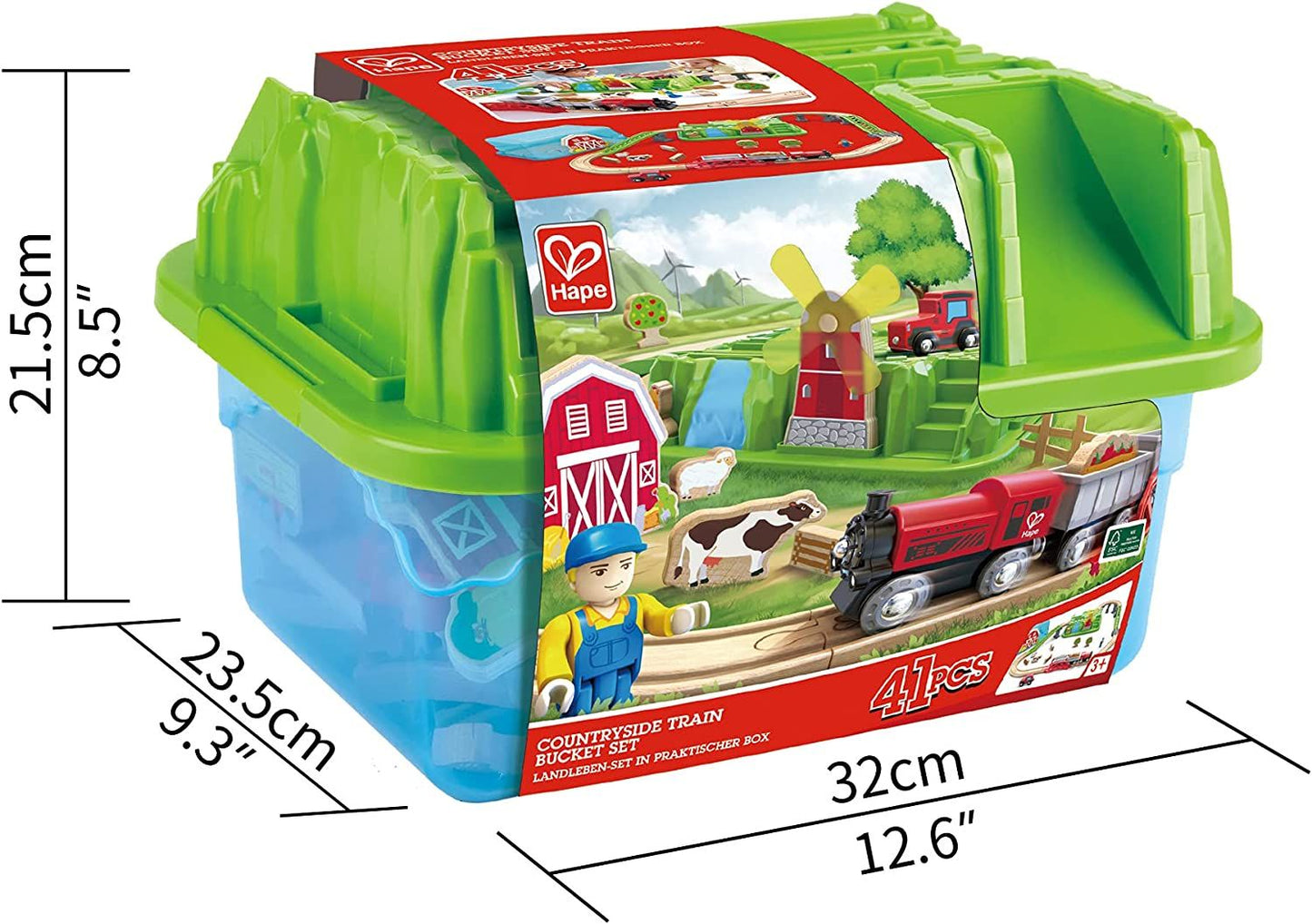 Countryside Train Bucket Railway Set - 41 Pieces