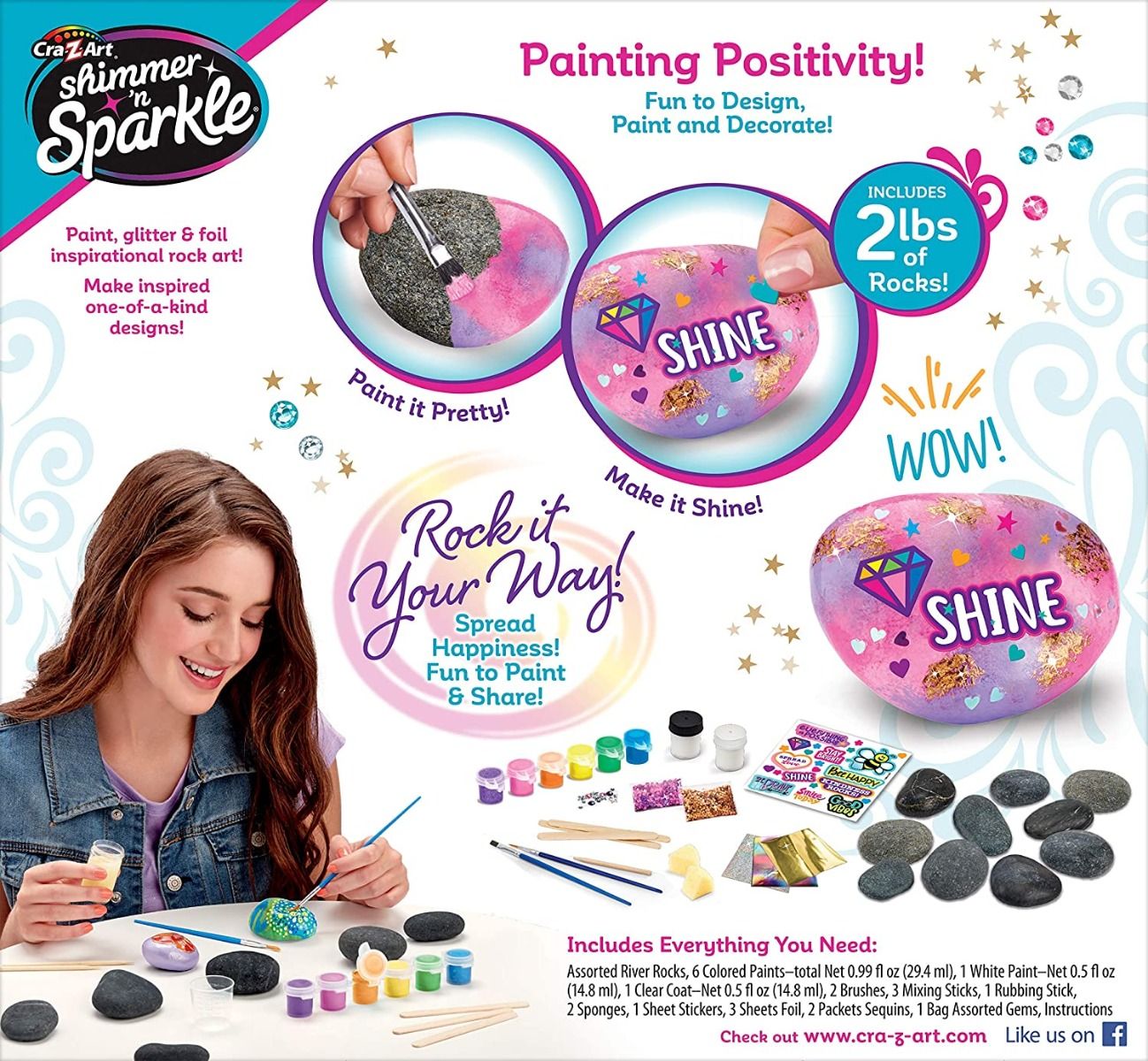 CraZart Shimmer And Sparkle Rock Art 65520