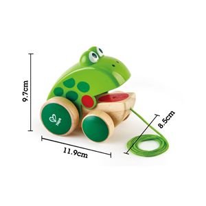 Hape Frog-Themed Push & Pull Along Toy