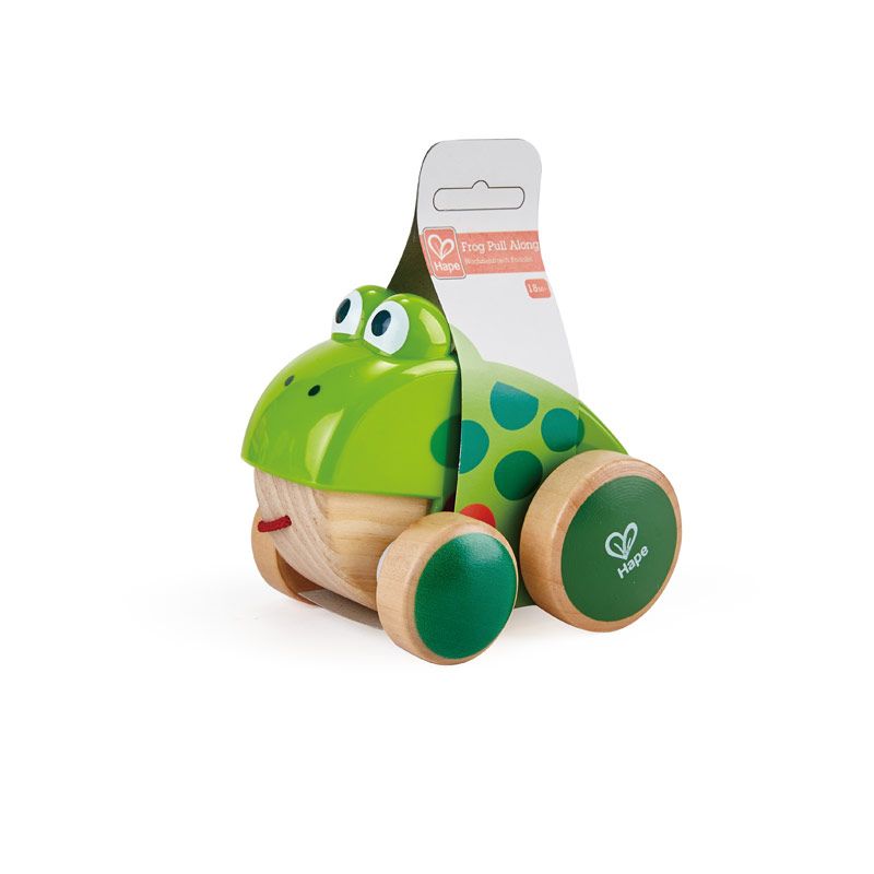 Hape Frog-Themed Push & Pull Along Toy