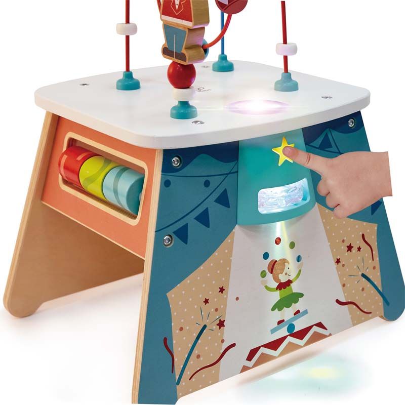 Hape Light-Up Circus Educational Activity Cube Playset