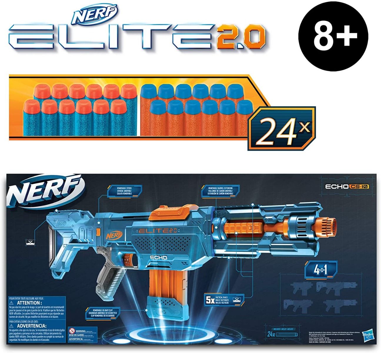 Hasbro Nerf Elite 2.0 Echo Cs-10 Blaster E9533