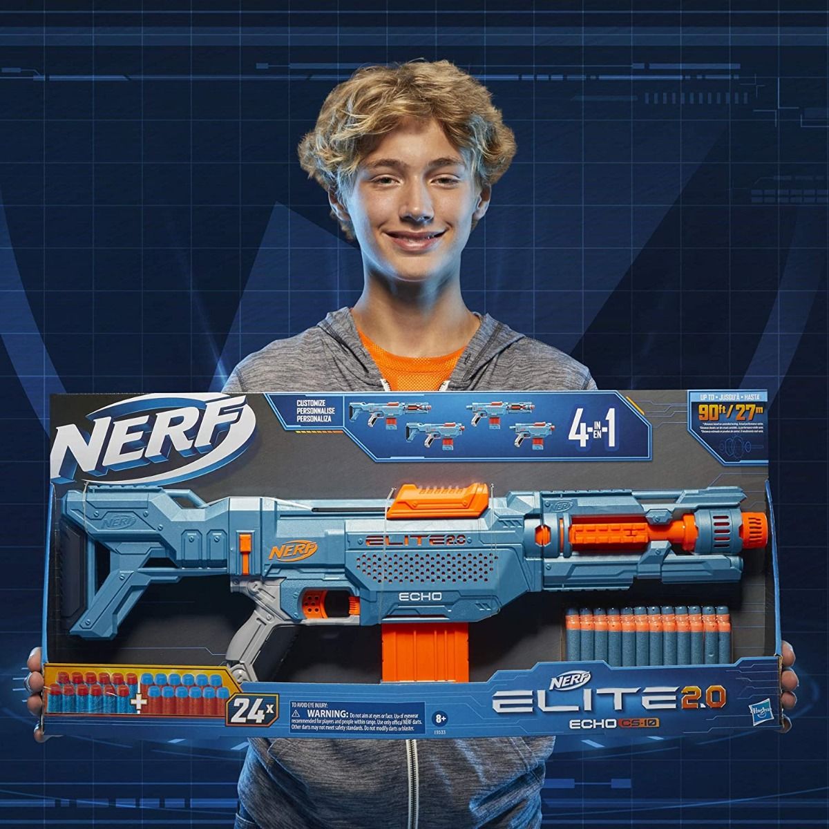 Hasbro Nerf Elite 2.0 Echo Cs-10 Blaster E9533