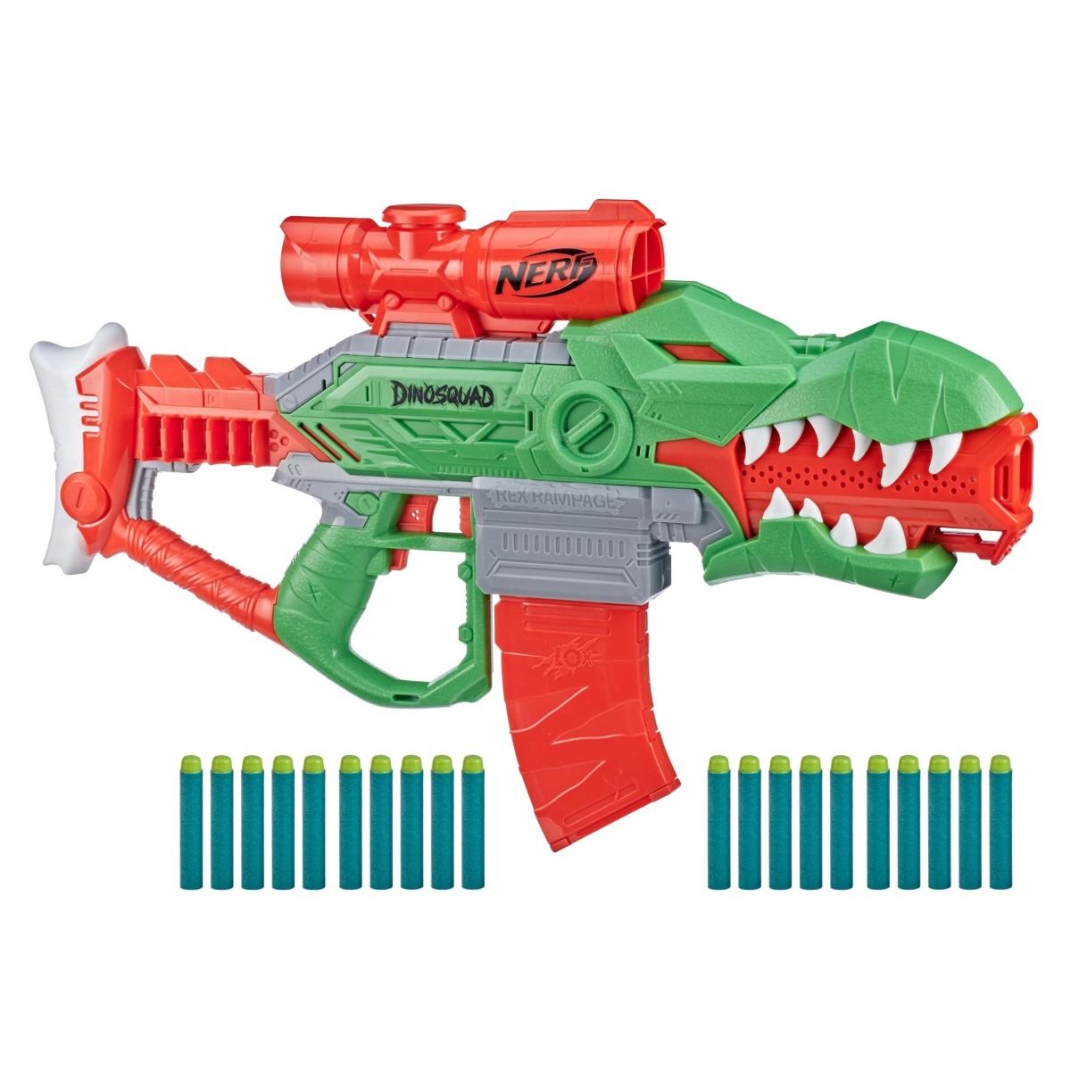 Nerf DinoSquad Rex-Rampage Motorised Dart Blaster F0807