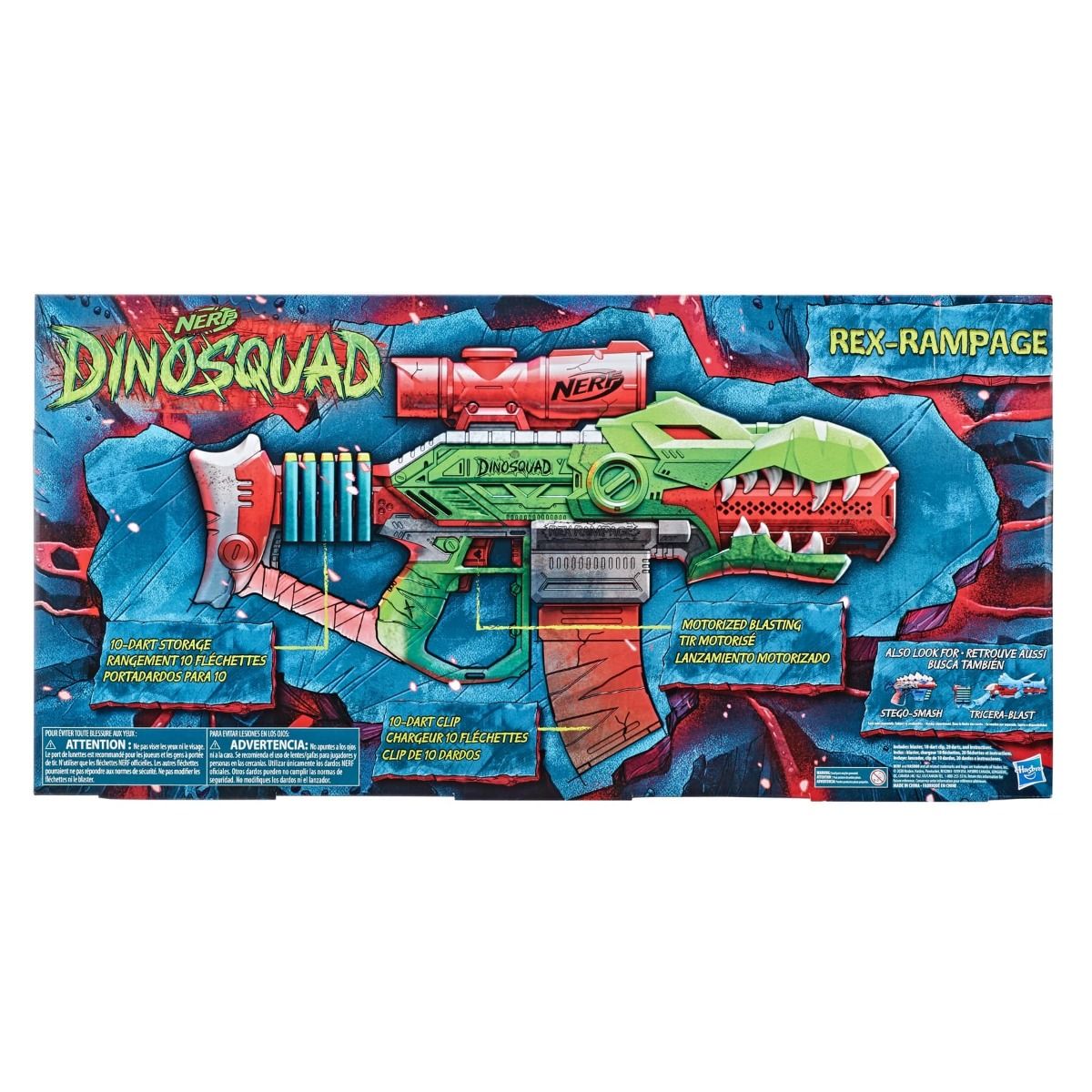 Nerf DinoSquad Rex-Rampage Motorised Dart Blaster F0807