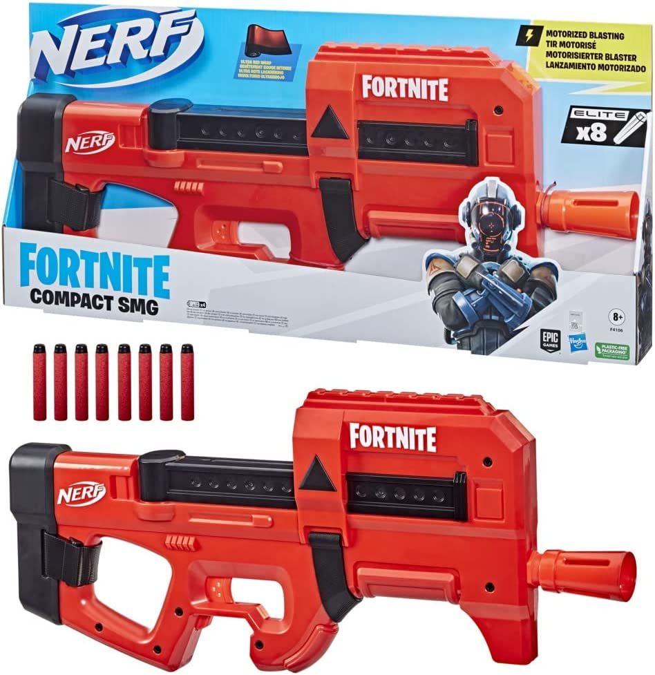 Nerf Fortnite Compact Smg Motorized Dart Blaster F4106