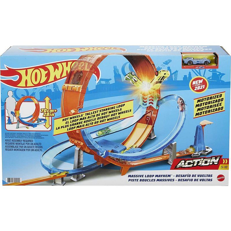 Hot Wheels Massive Loop Mayhem Track Set GTV14