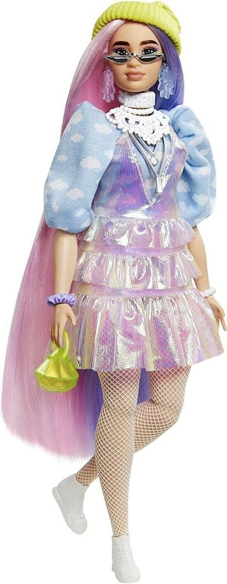 Barbie Extra Doll #2 In Shimmery Look With Pet Puppy GVR05