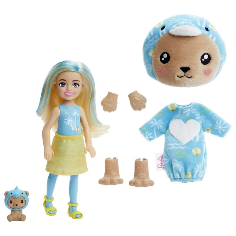 Barbie Chelsea Cutie Reveal Costume Cuties Series Teddy Bear In Dolphin HRK30