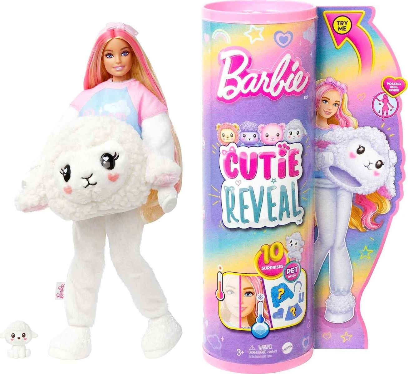 Barbie Cutie Reveal Barbie Cozy Cute Tees Series - Lamb HKR03