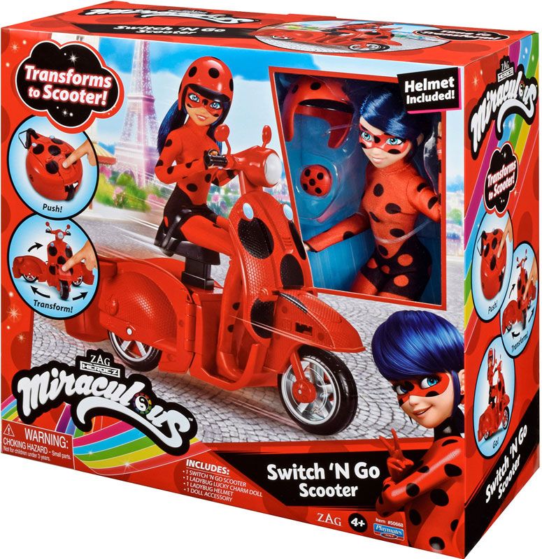 Miraculous Switch 'n Go Scooter With Ladybug Doll 50668