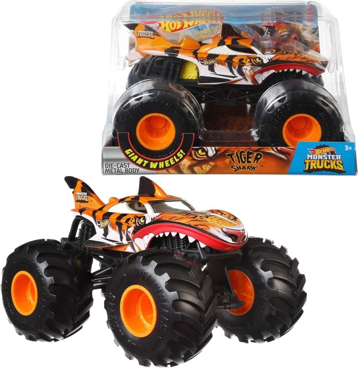 Hot Wheels Monster Trucks Tiger Shark Vehicle 1:24 HNV03