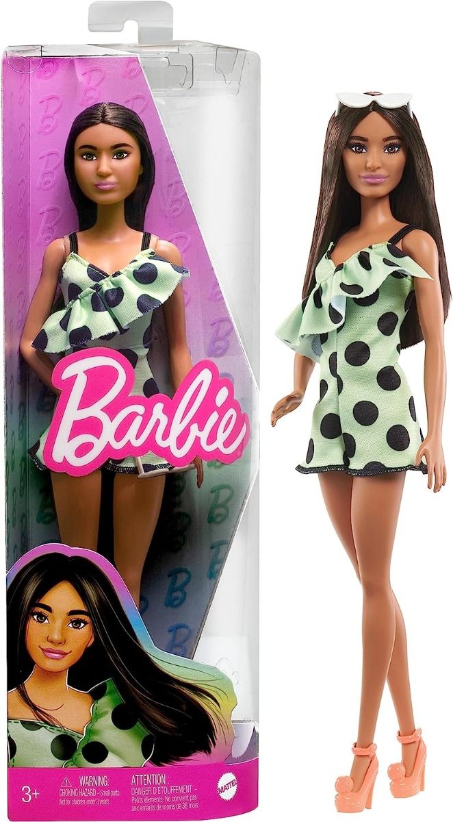 Barbie Fashionistas Doll - Lime Green Polka Dots HPF76