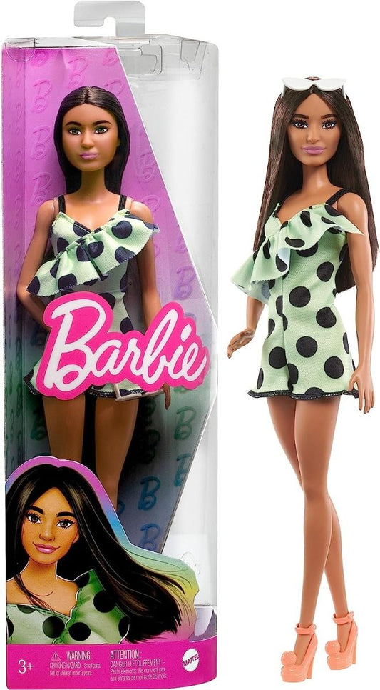 Barbie Fashionistas Doll - Lime Green Polka Dots HPF76