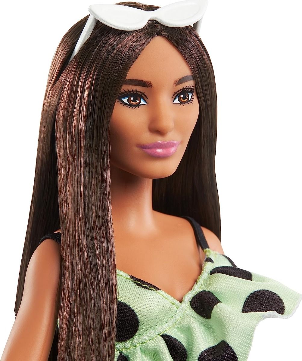 Barbie Fashionistas Doll - Lime Green Polka Dots HPF76