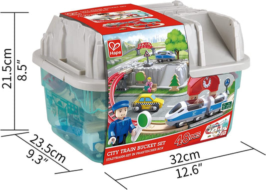 City Train Bucket Railway Set - 48 Pieces