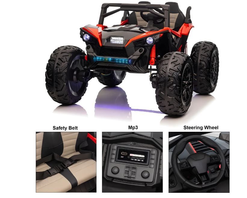 4x4 Buggy UTV 2 Seater 4M Electric Car Red