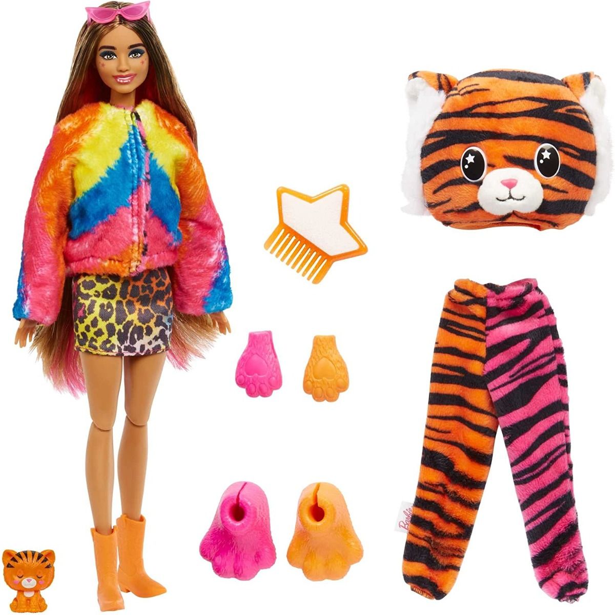 Barbie Cutie Reveal Jungle Series Tiger Doll HKP99