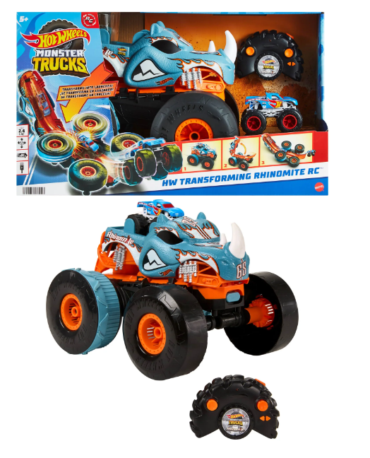 Hot Wheels Monster Trucks Transforming Rhinomite 1:12 HPK27