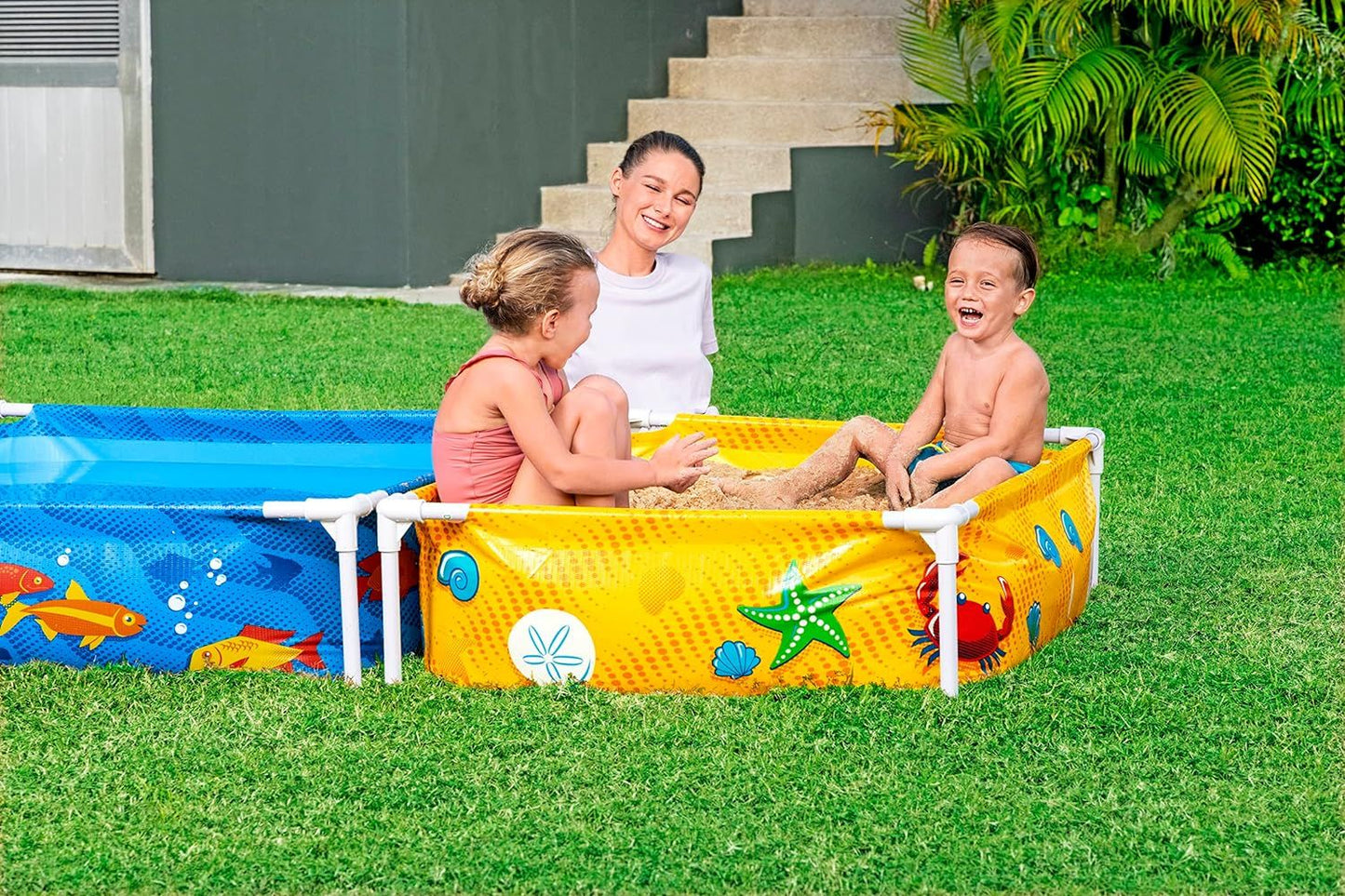 Bestway My First Frame Pool and Sandpit 2.13mx1.22mx30.5cm