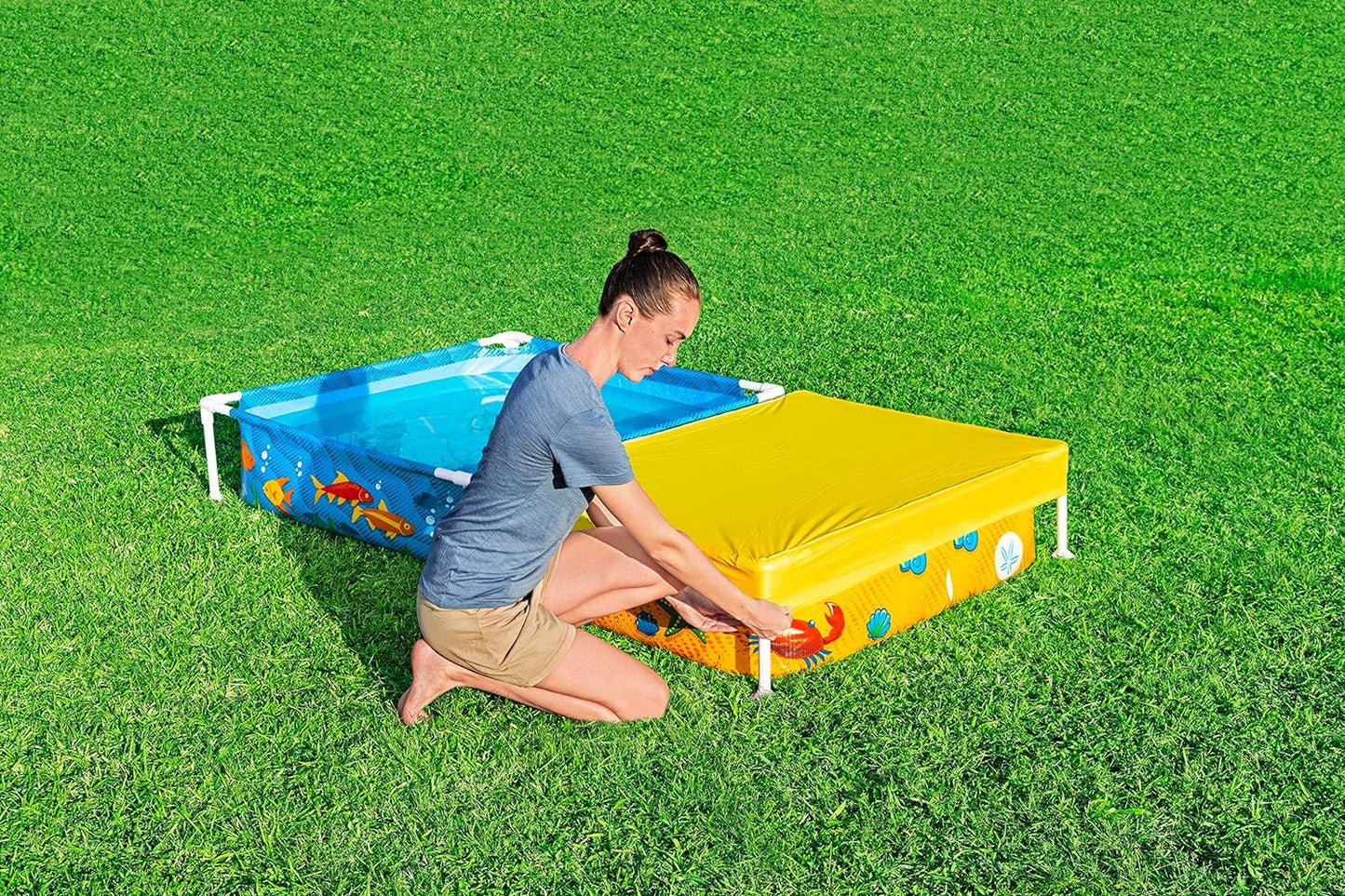 Bestway My First Frame Pool and Sandpit 2.13mx1.22mx30.5cm