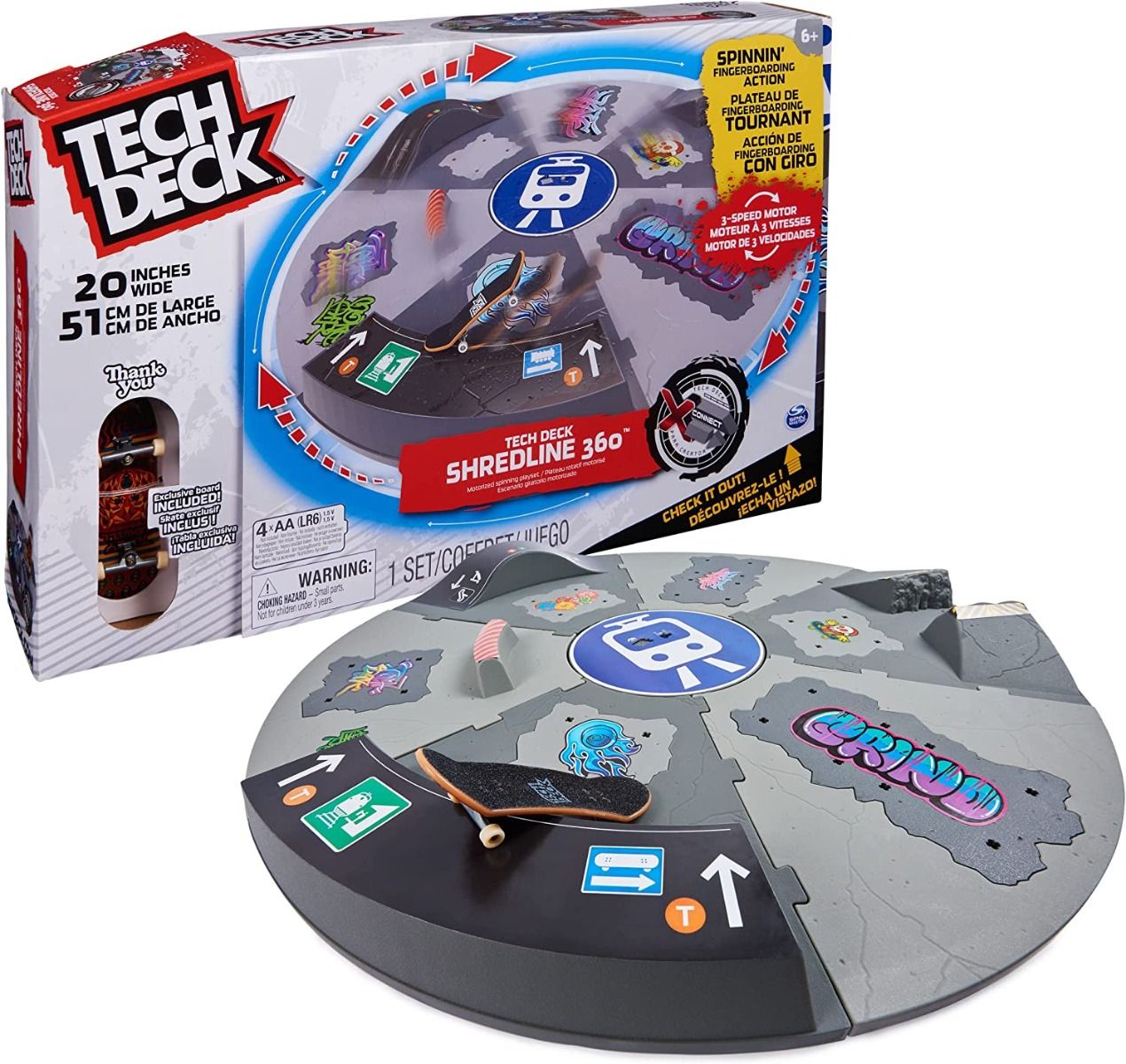 Tech Deck Shredline 360 Spinning Fingerboarding Action Playset 6064746