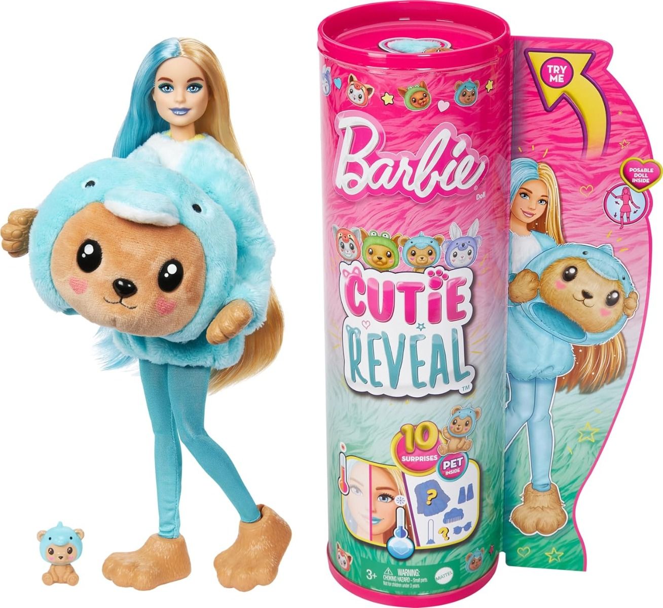 Barbie Cutie Reveal Costume Doll - Teddy In Dolphin HRK25