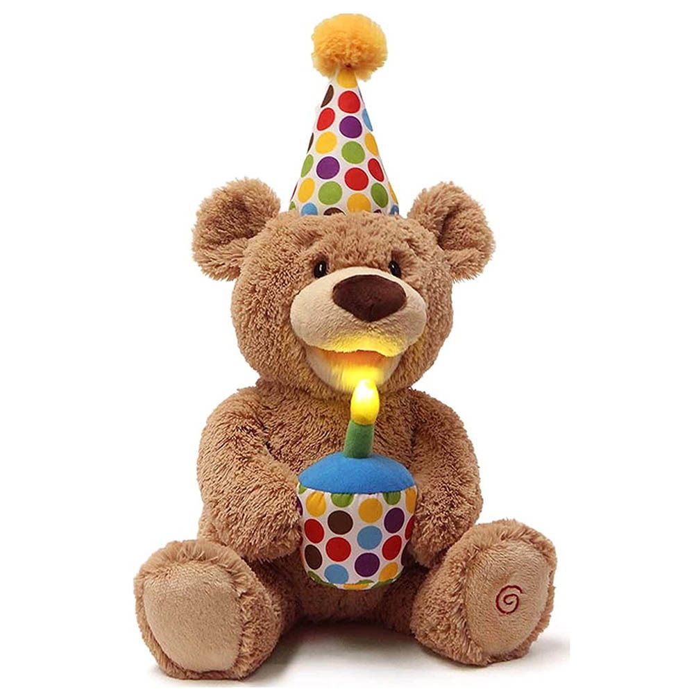 GUND Happy Birthday Teddy Animated Plush 17in 6055576