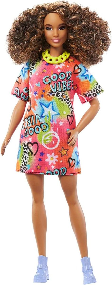 Barbie Fashionistas Doll - Good Vibes T-Shirt Dress HPF77