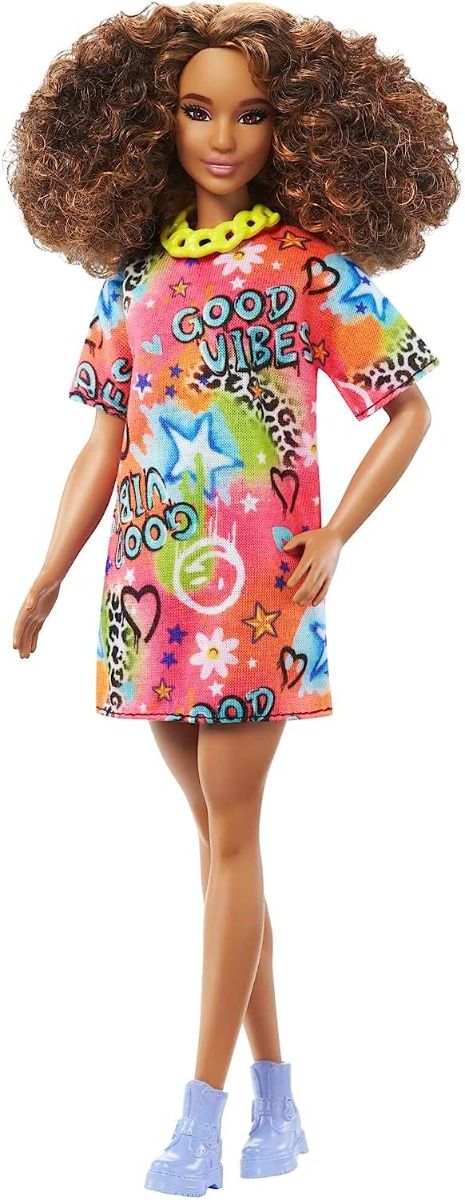 Barbie Fashionistas Doll - Good Vibes T-Shirt Dress HPF77