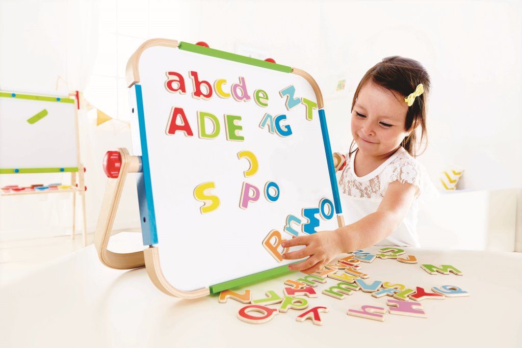 Hape ABC Wooden Magnetic Letters W/ Cloth Bag 52pcs