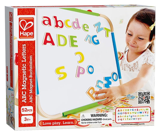 Hape ABC Wooden Magnetic Letters W/ Cloth Bag 52pcs